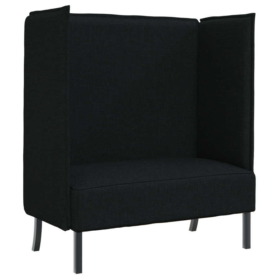 Hoge Rugbank Zwart 109x56x121 cm Stof