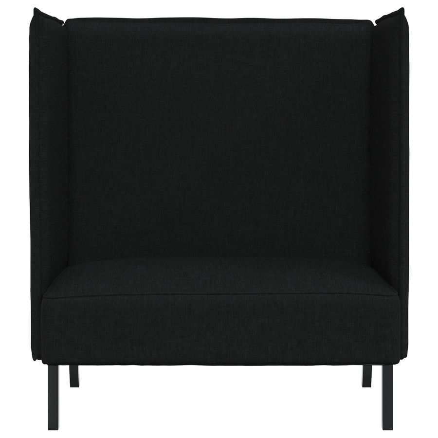 Hoge Rugbank Zwart 109x56x121 cm Stof