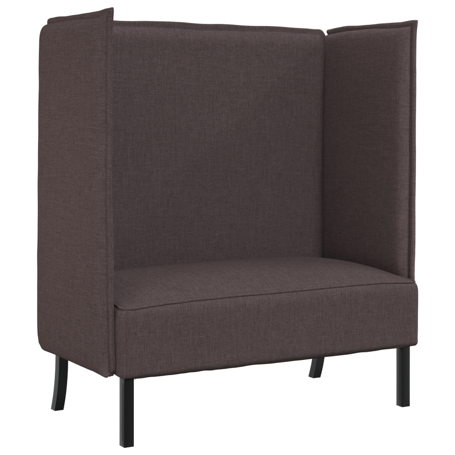 Hoge Rug Bank Donkerbruin 109x56x121 cm Stof