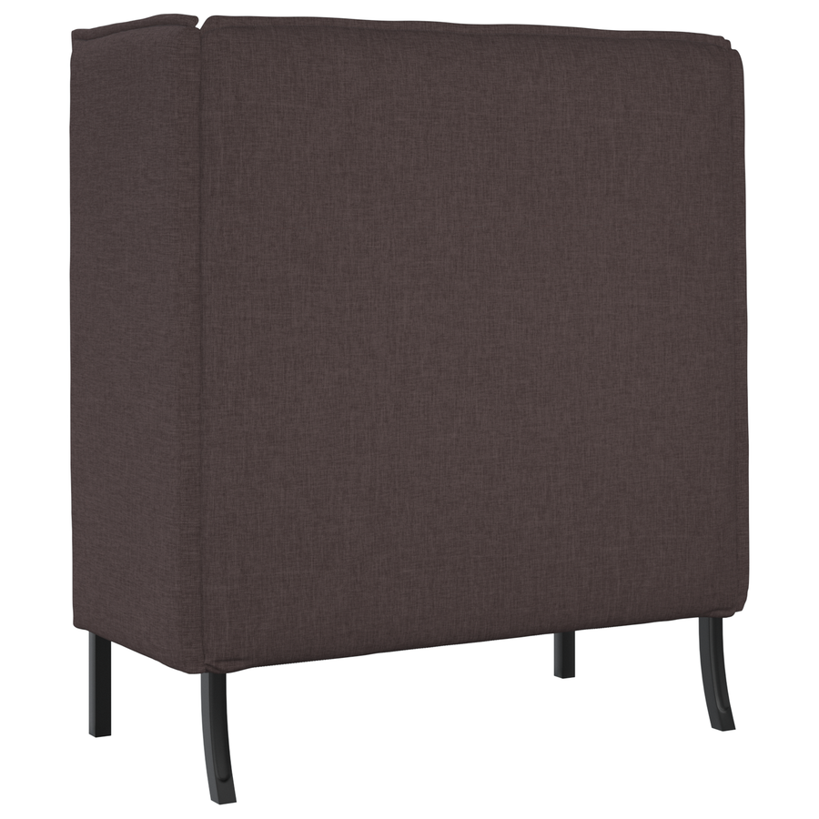 Hoge Rug Bank Donkerbruin 109x56x121 cm Stof