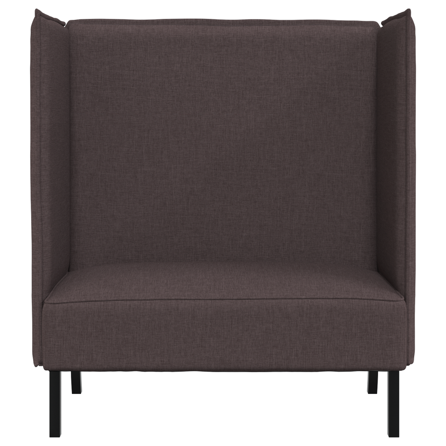 Hoge Rug Bank Donkerbruin 109x56x121 cm Stof