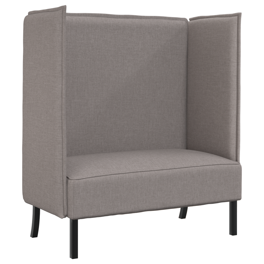 Hoge Rug Sofaset Taupe 109x56x121 cm Stof