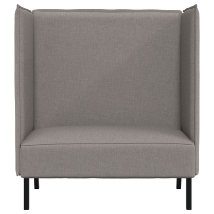 Hoge Rug Sofaset Taupe 109x56x121 cm Stof