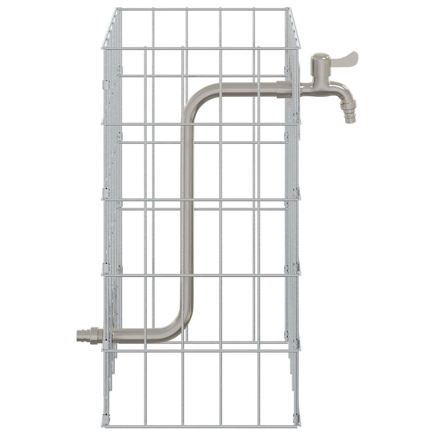 Gabion Kolom met Waterkraan 50x25x25 cm 304 RVS