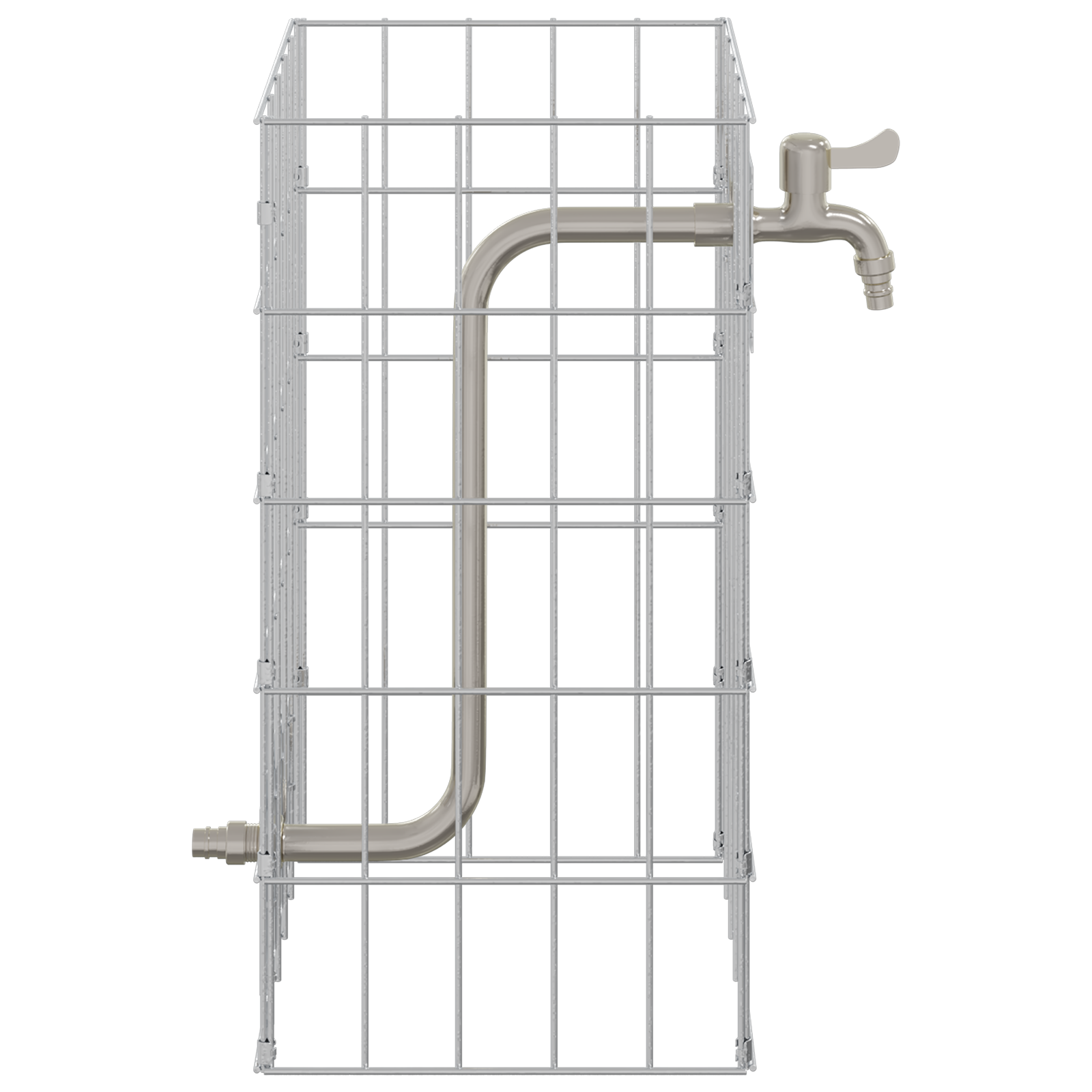 Gabion Kolom met Waterkraan 50x25x25 cm 304 RVS