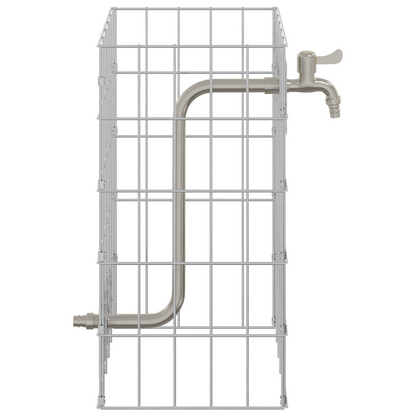 Gabion Kolom met Waterkraan 50x25x25 cm 304 RVS
