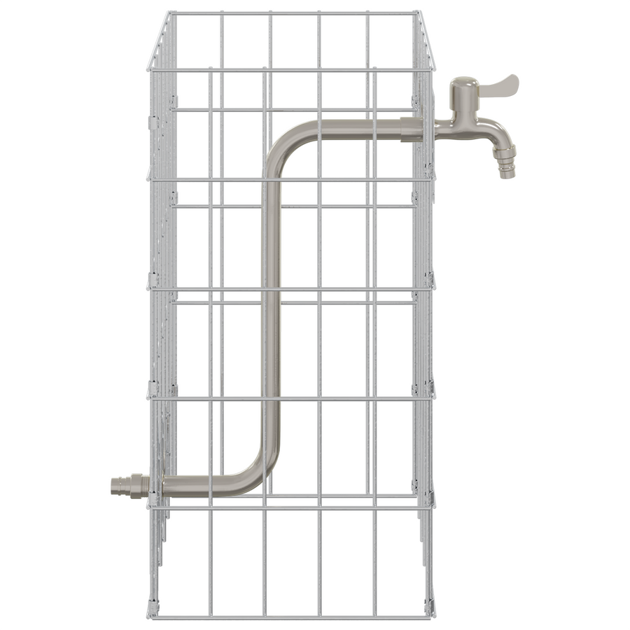 Gabion Kolom met Waterkraan 50x25x25 cm 304 RVS