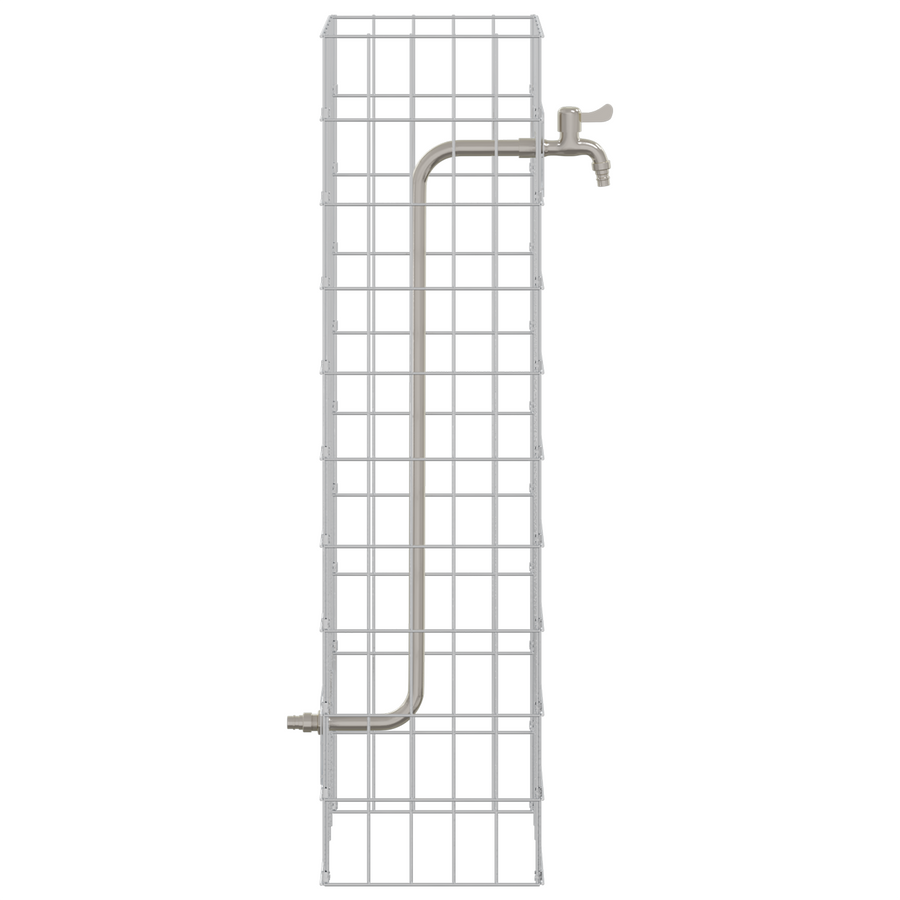 Gabion Kolom met Waterkraan 100x25x25 cm 304 RVS