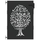 Tuinpoort 85 x 125 cm zwart staal met slot