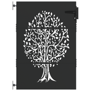 Tuinpoort 85 x 125 cm zwart staal met slot