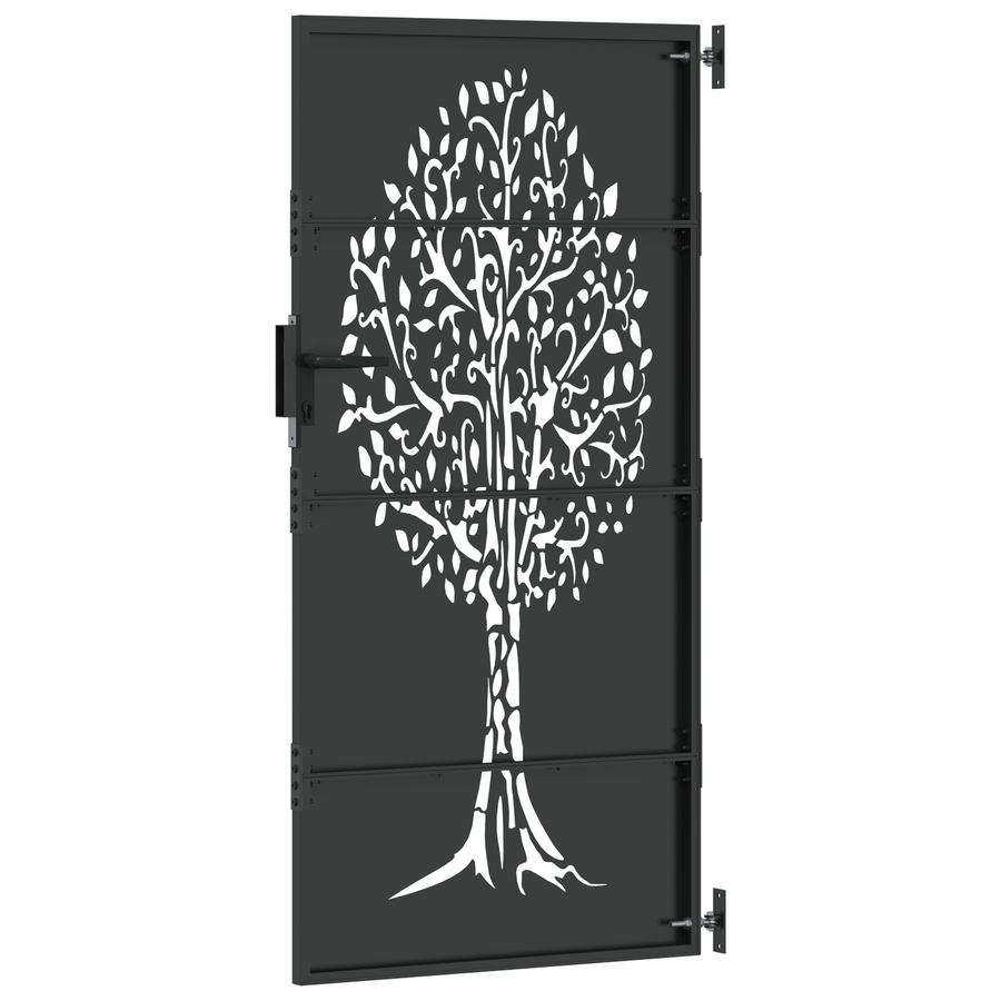 Tuinpoort Anders Zwart 100 x 200 cm Poedergecoat staal