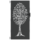 Tuinpoort 85x200 cm zwart met slot staal
