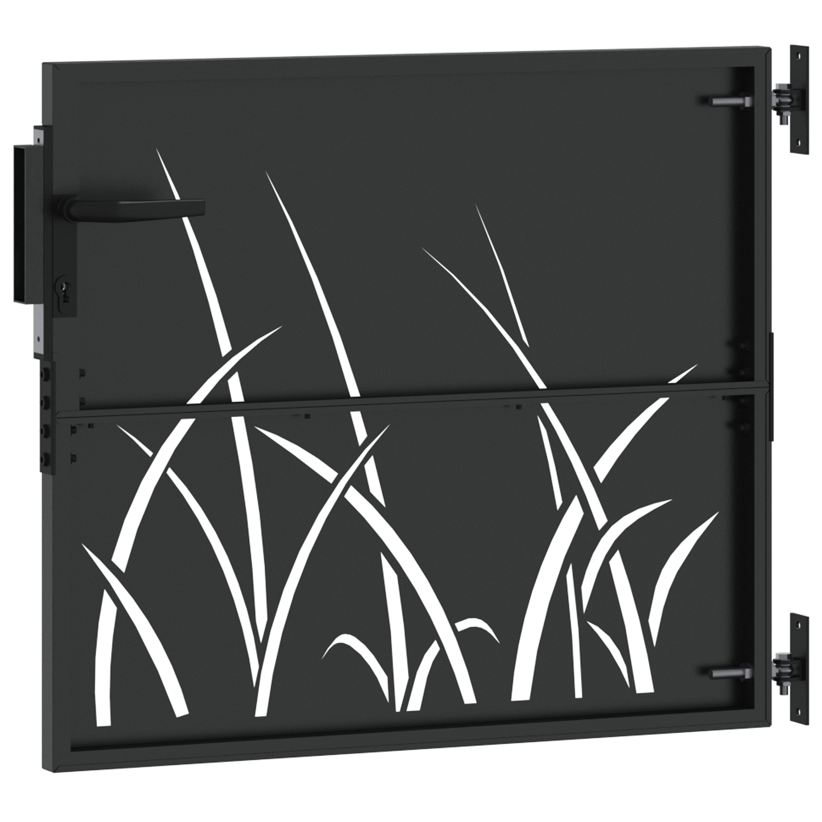Tuinpoort met slot Zwart 105 x 100 cm Poedergecoat staal
