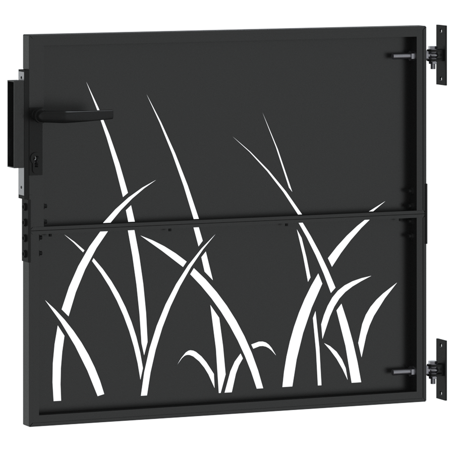 Tuinpoort met slot Zwart 105 x 100 cm Poedergecoat staal