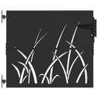 Tuinpoort 85x100 cm zwart staal met slot