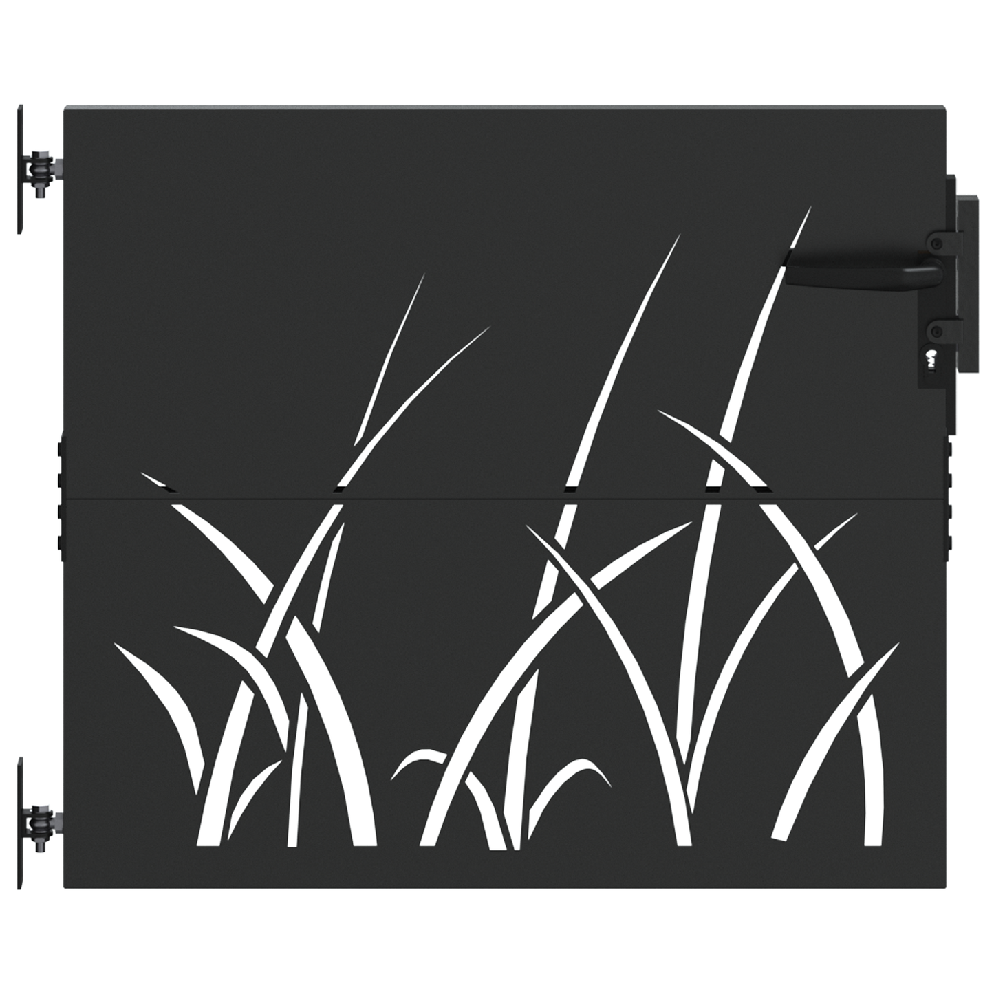 Tuinpoort met slot Zwart 105 x 100 cm Poedergecoat staal