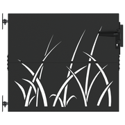 Tuinpoort 85x100 cm zwart staal met slot