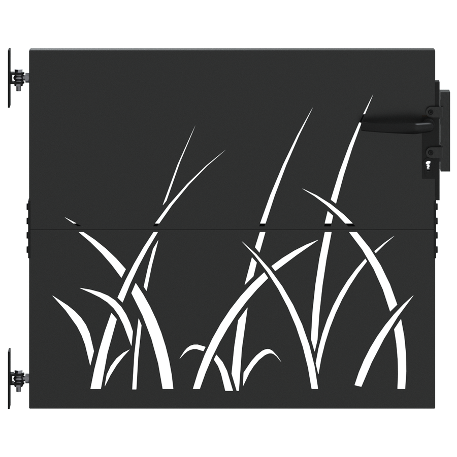 Tuinpoort met slot Zwart 105 x 100 cm Poedergecoat staal