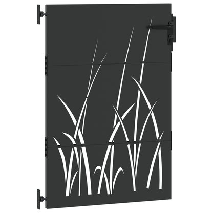 Tuinpoort met slot Zwart 105 x 125 cm Poedergecoat staal