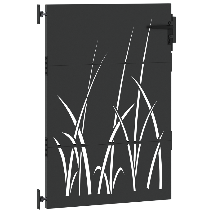 Tuinpoort met slot Zwart 105 x 125 cm Poedergecoat staal