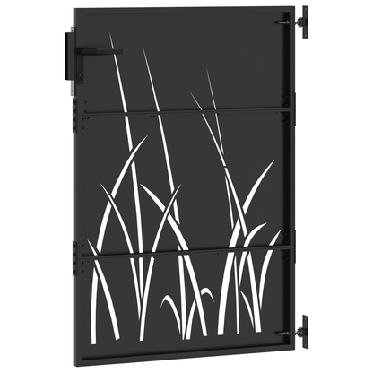 Tuinpoort met slot Zwart 105 x 125 cm Poedergecoat staal