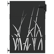 Tuinpoort 85x125 cm zwart met slot staal