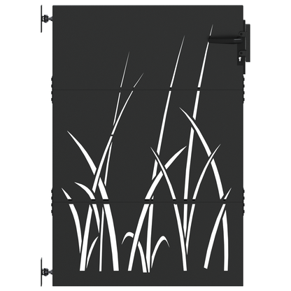 Tuinpoort met slot Zwart 105 x 125 cm Poedergecoat staal