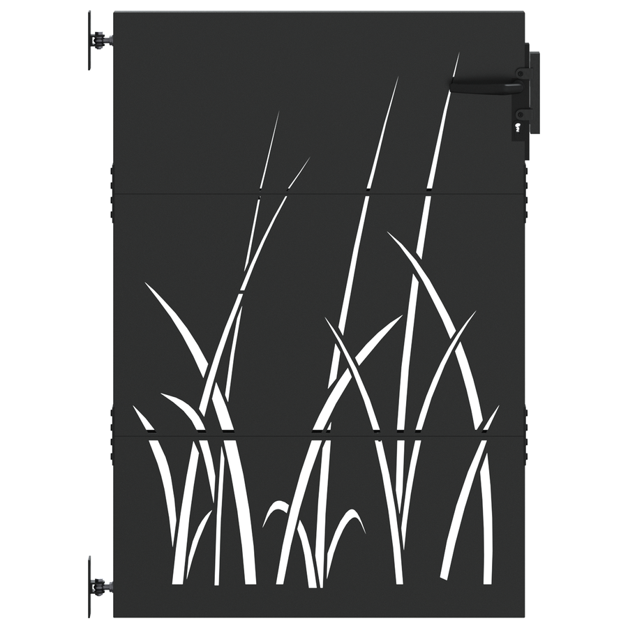 Tuinpoort met slot Zwart 105 x 125 cm Poedergecoat staal