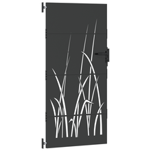 Tuinpoort met slot Zwart 105 x 200 cm Poedergecoat staal