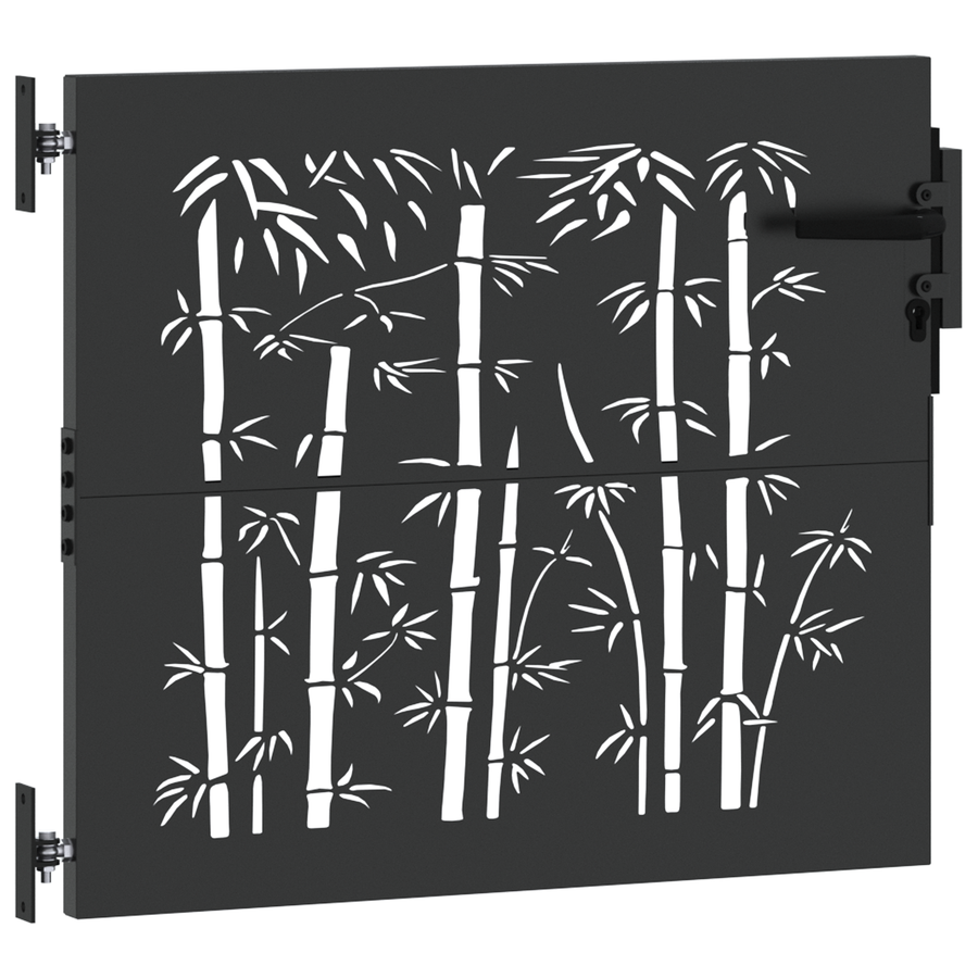 Tuinpoort Anders met slot Zwart 105 x 100 cm Poedergecoat staal