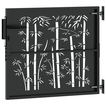 Tuinpoort Anders met slot Zwart 105 x 100 cm Poedergecoat staal