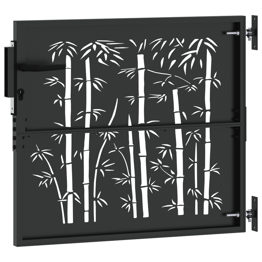 Tuinpoort Anders met slot Zwart 105 x 100 cm Poedergecoat staal