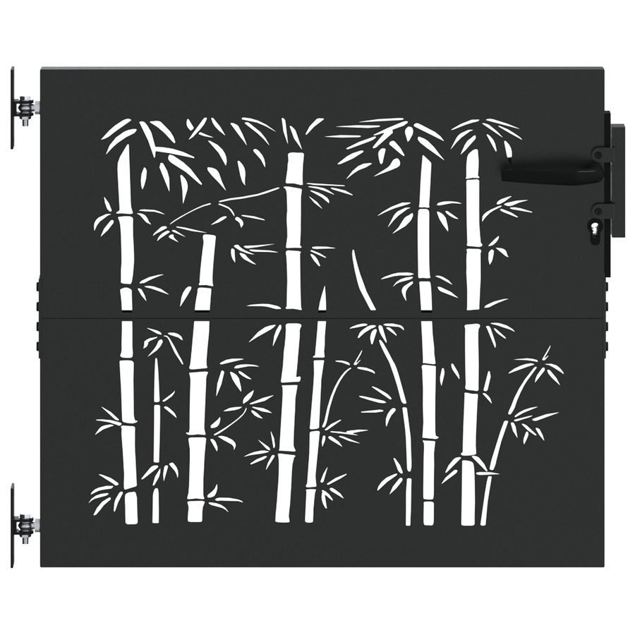 Tuinpoort Anders met slot Zwart 105 x 100 cm Poedergecoat staal