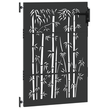 Tuinpoort met slot Zwart 105 x 125 cm Poedergecoat staal