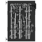Tuinpoort 85x125 cm zwart met slot