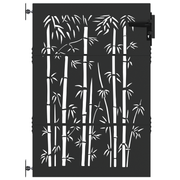 Tuinpoort 85x125 cm zwart met slot