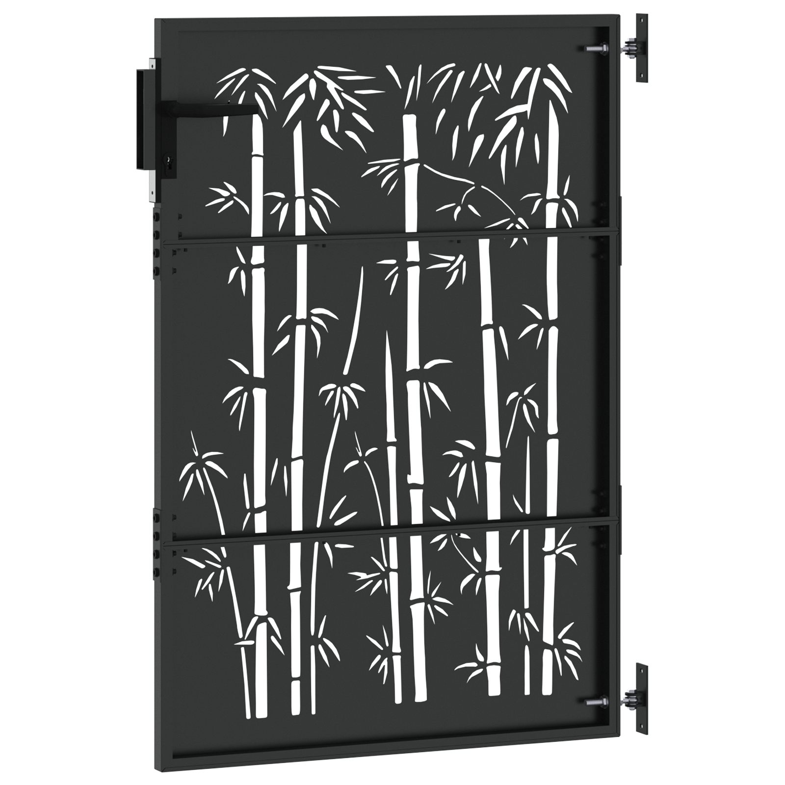 Tuinpoort Anders met slot Zwart 105 x 150 cm Poedergecoat staal
