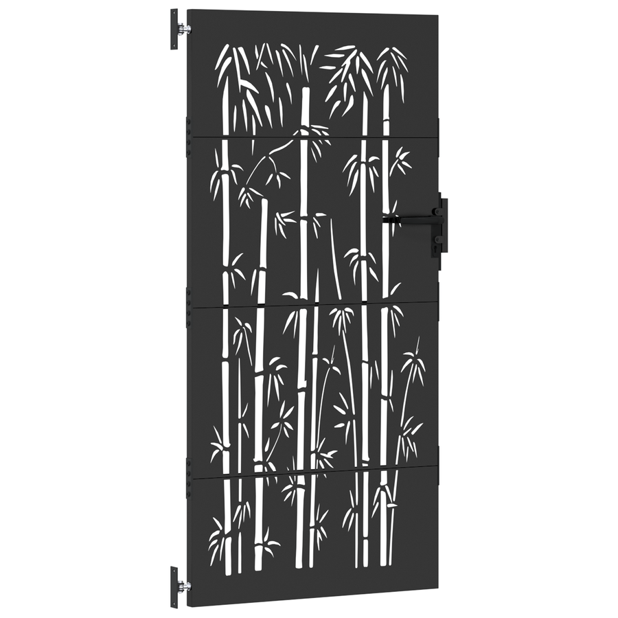 Tuinpoort Anders met slot Zwart 105 x 200 cm Poedergecoat staal