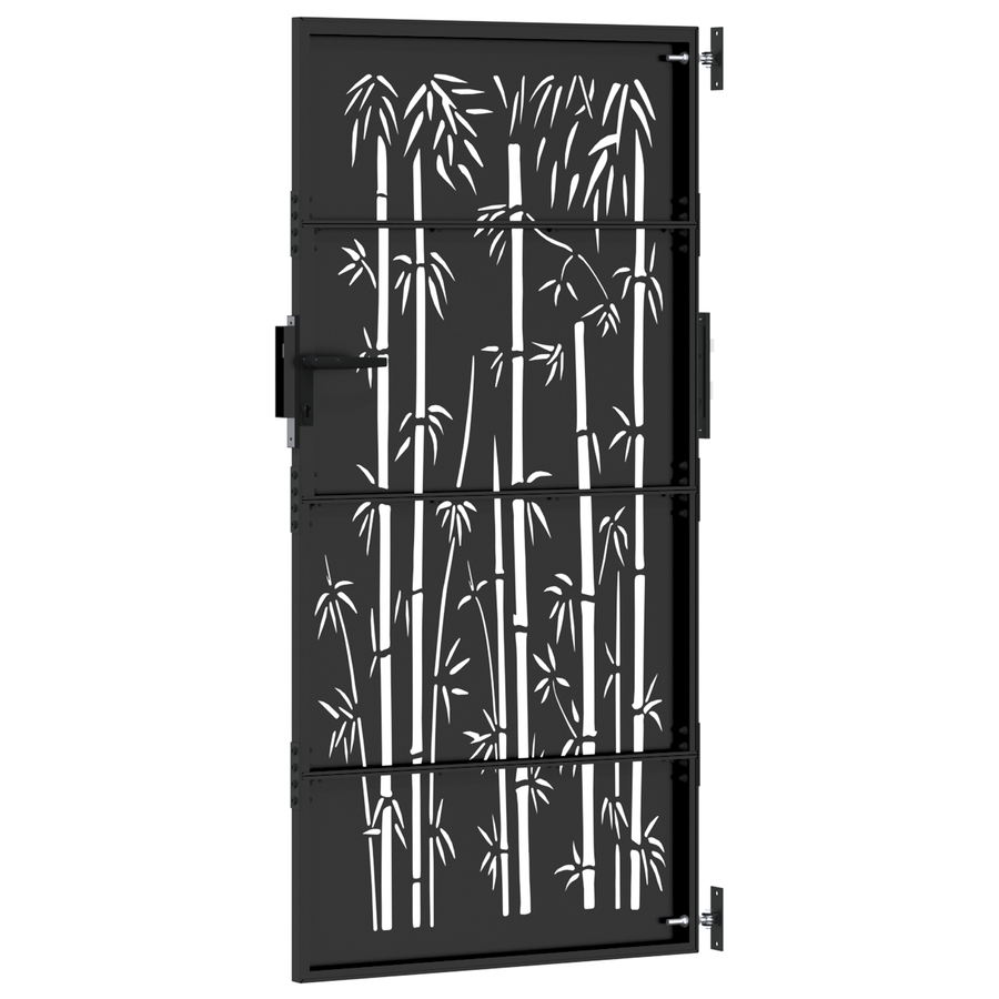 Tuinpoort Anders met slot Zwart 105 x 200 cm Poedergecoat staal