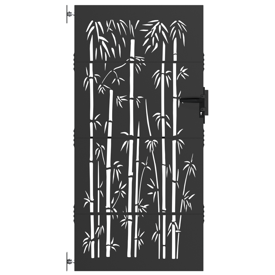 Tuinpoort Anders met slot Zwart 105 x 200 cm Poedergecoat staal