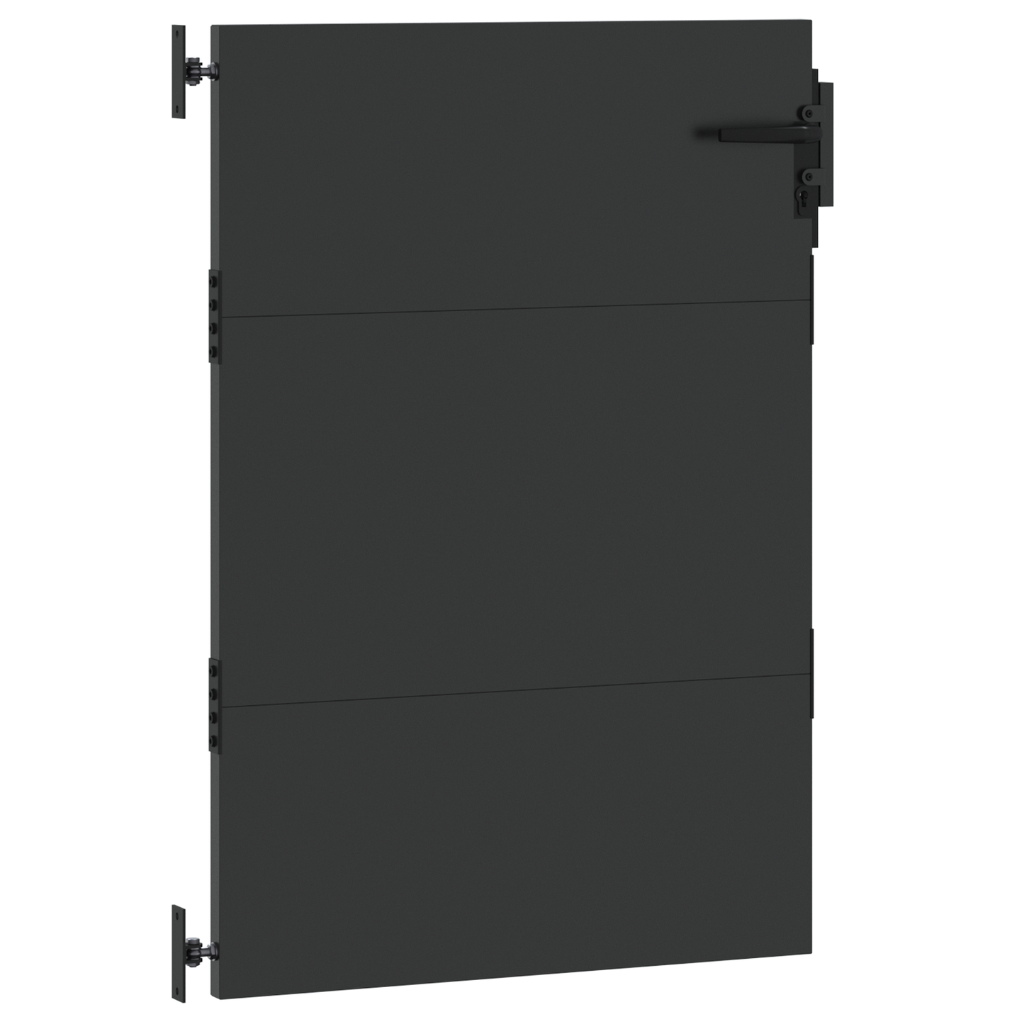 Tuinpoort met slot Zwart 105 x 125 cm Poedergecoat staal