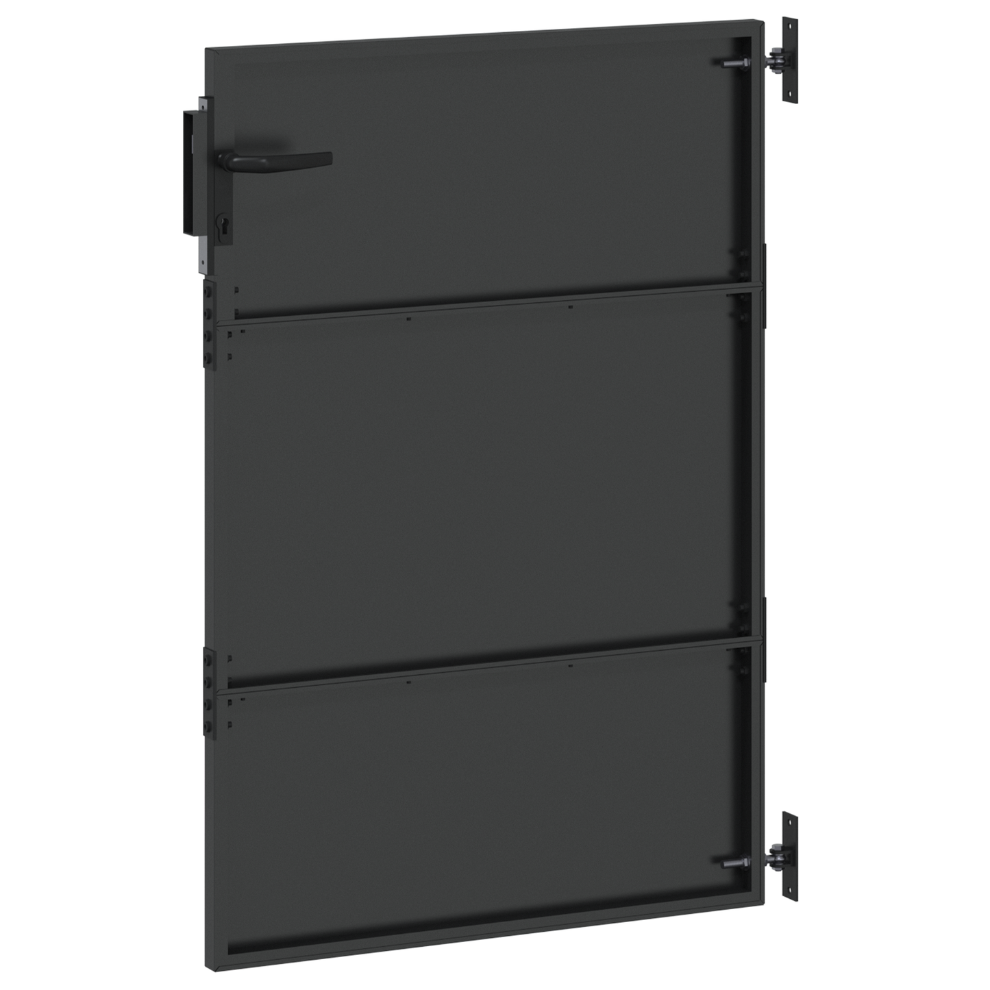 Tuinpoort met slot Zwart 105 x 125 cm Poedergecoat staal