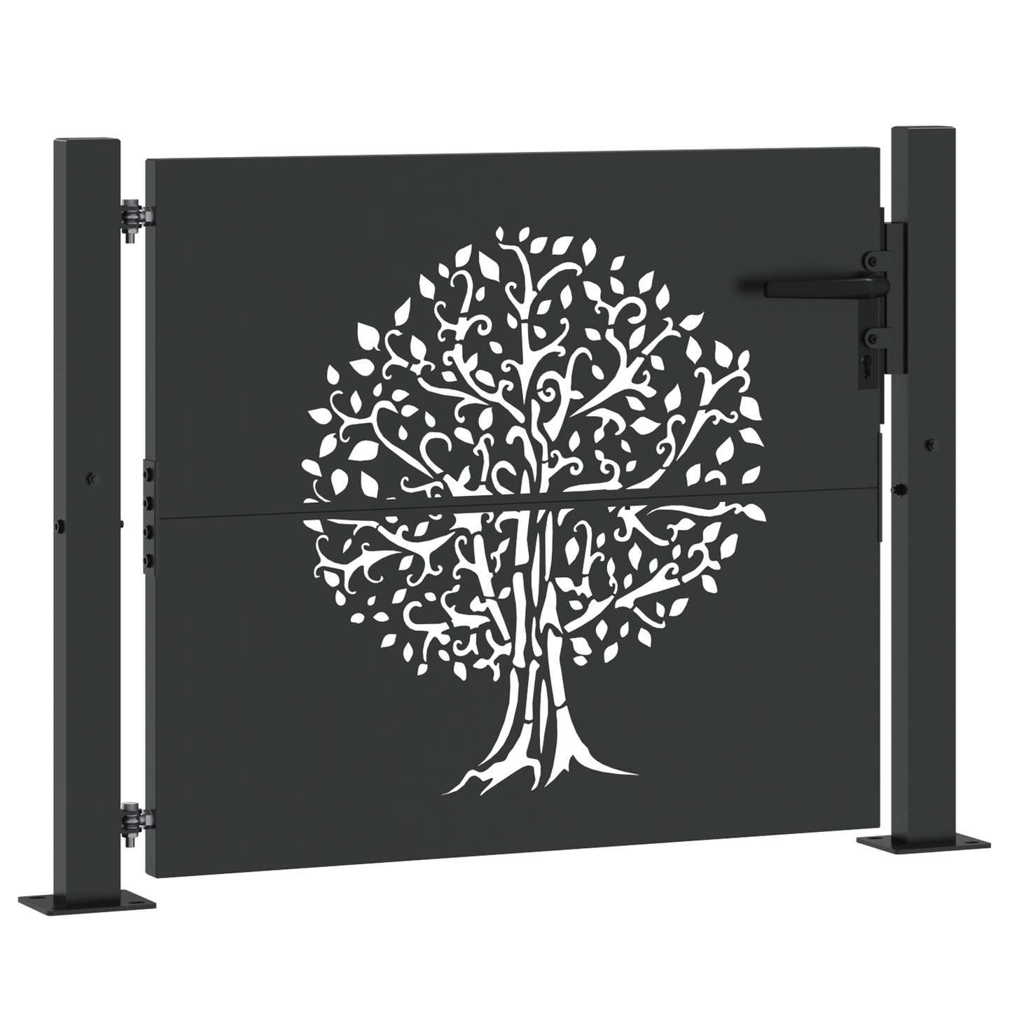Tuinpoort Anders Zwart 105 x 100 cm Poedergecoat staal