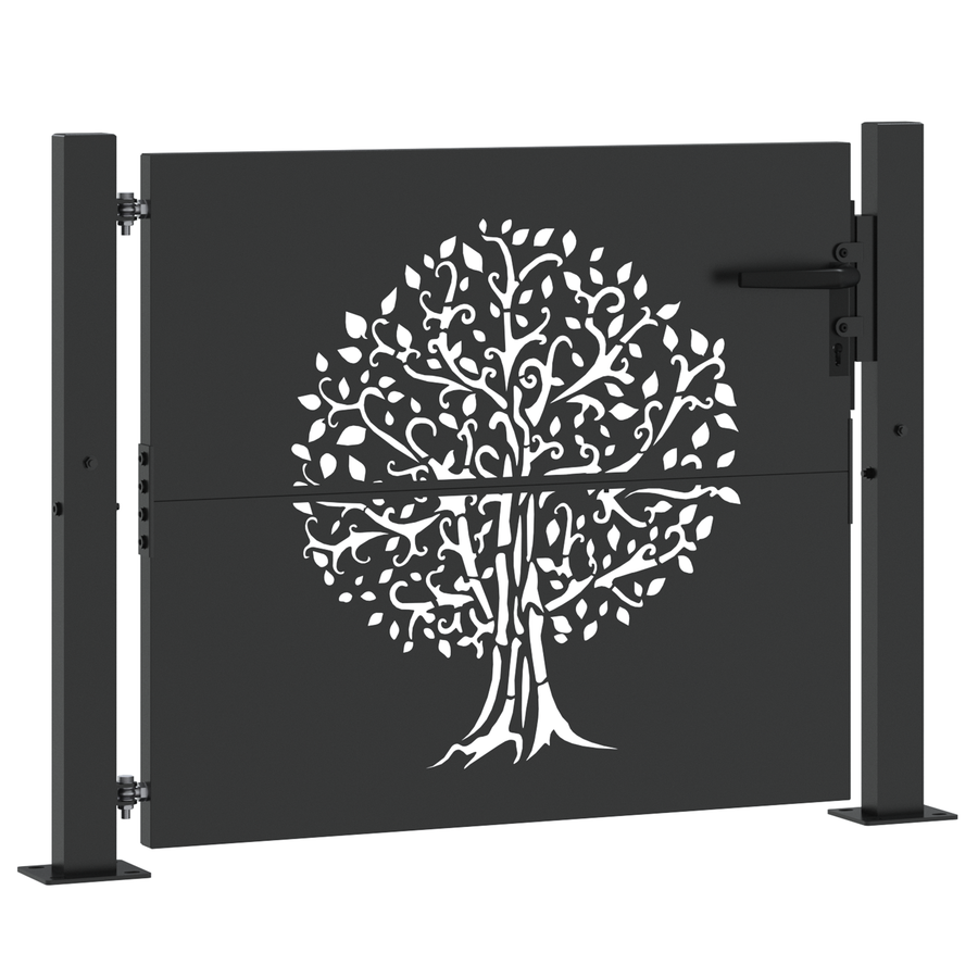 Tuinpoort Anders Zwart 105 x 100 cm Poedergecoat staal