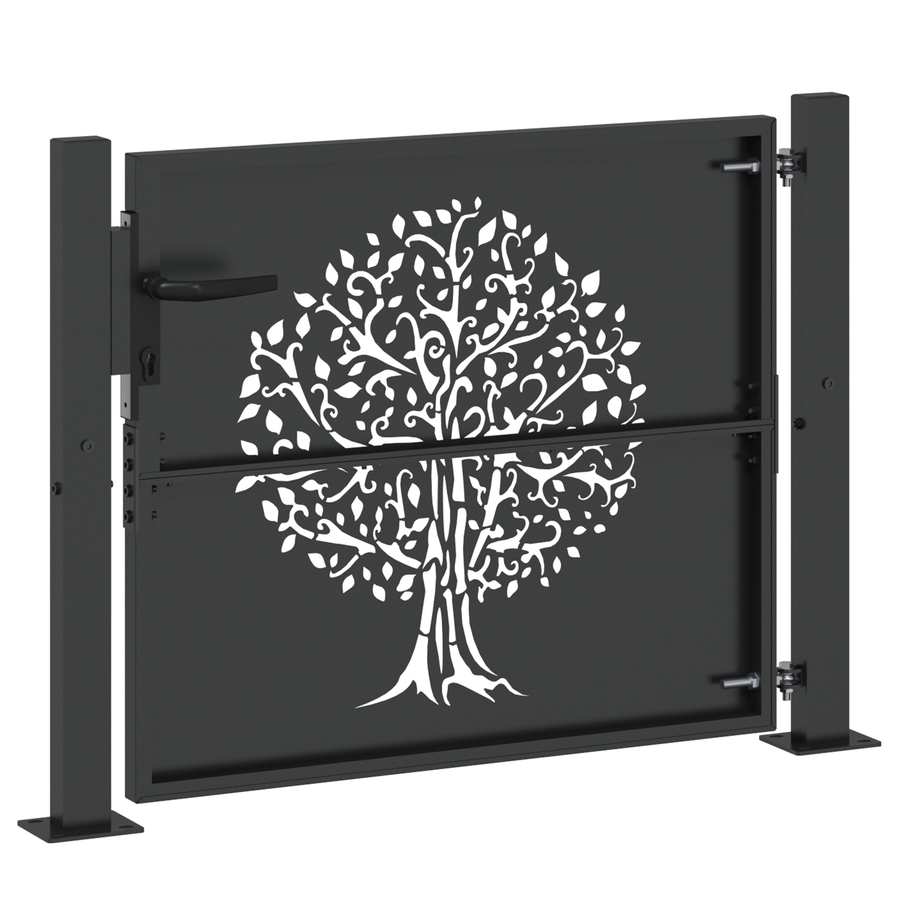 Tuinpoort Anders Zwart 105 x 100 cm Poedergecoat staal