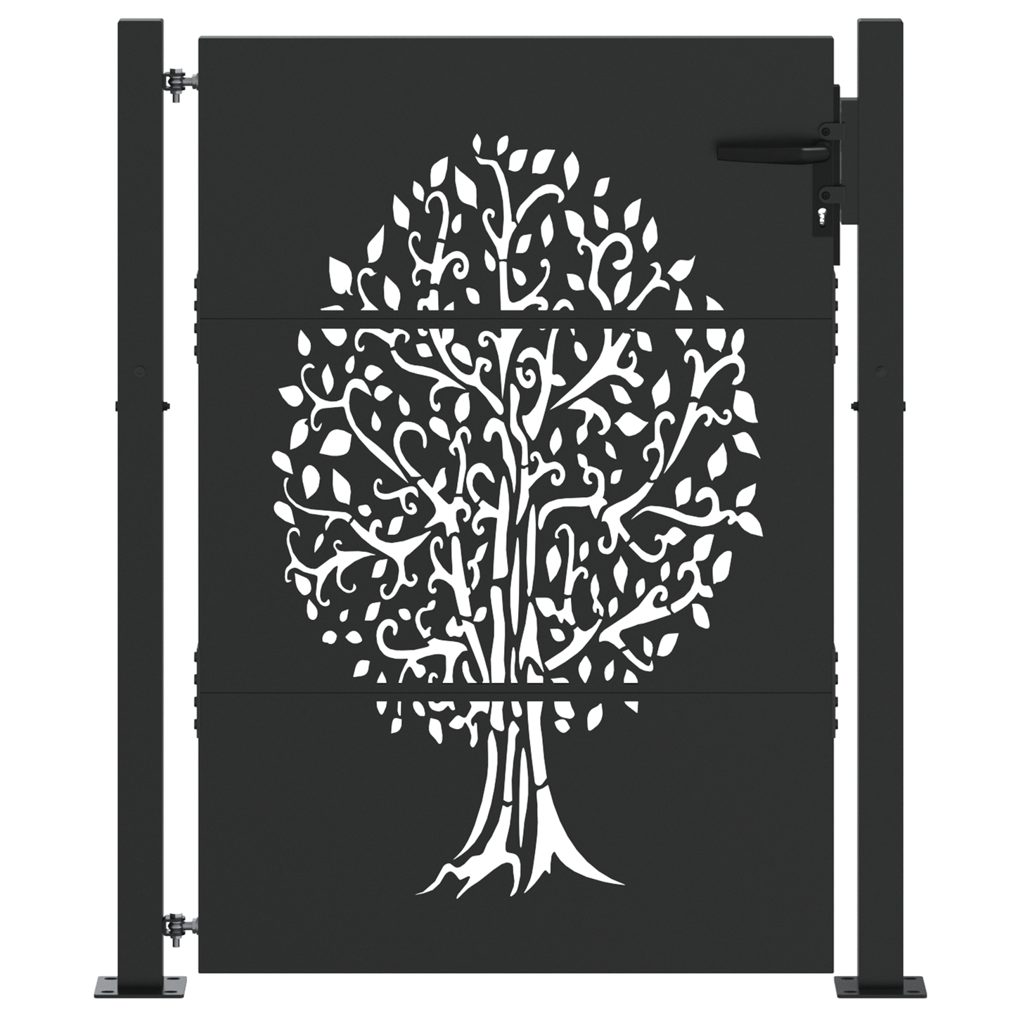 Tuinpoort Anders Zwart 105 x 150 cm Poedergecoat staal