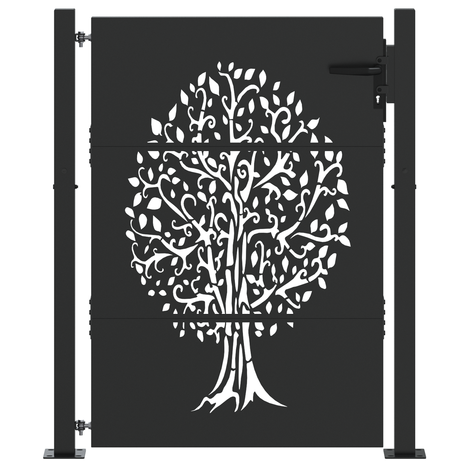 Tuinpoort Anders Zwart 105 x 150 cm Poedergecoat staal