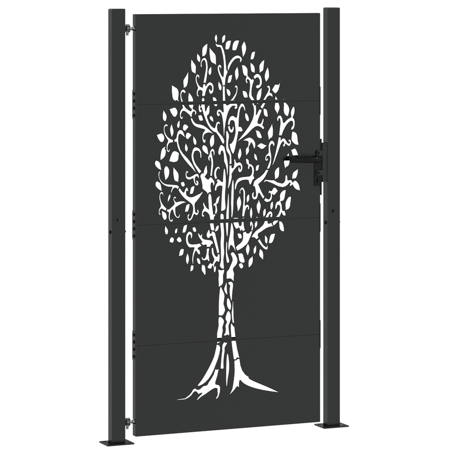 Tuinpoort Anders Zwart 105 x 200 cm Poedergecoat staal