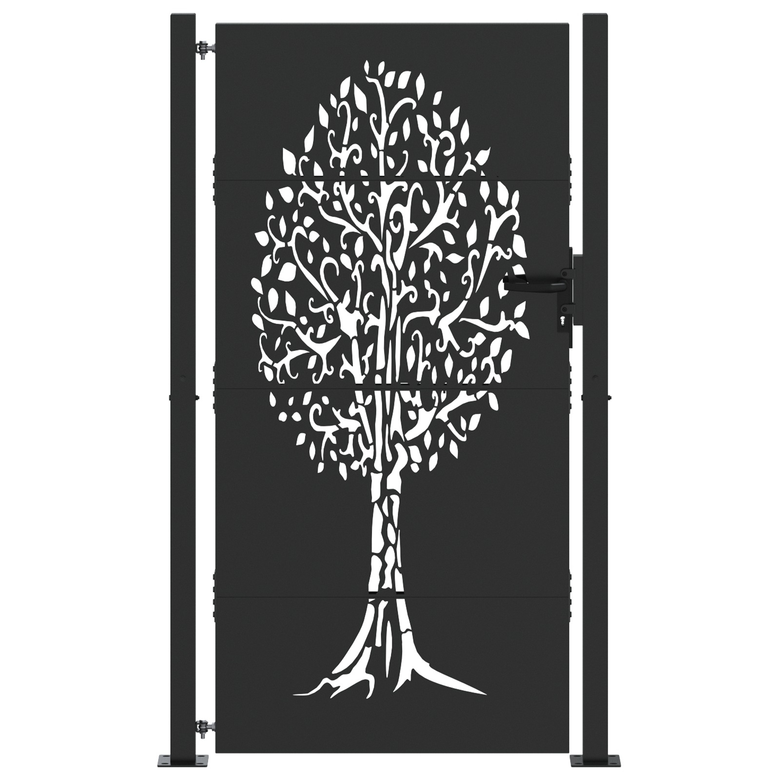 Tuinpoort Anders Zwart 105 x 200 cm Poedergecoat staal