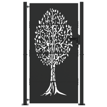 Tuinpoort Anders Zwart 105 x 200 cm Poedergecoat staal